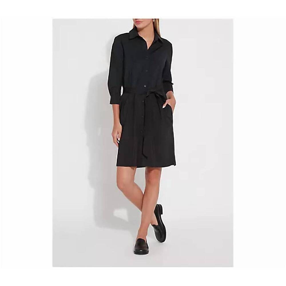 NEW LYSSE schiffer knee-length dress in black